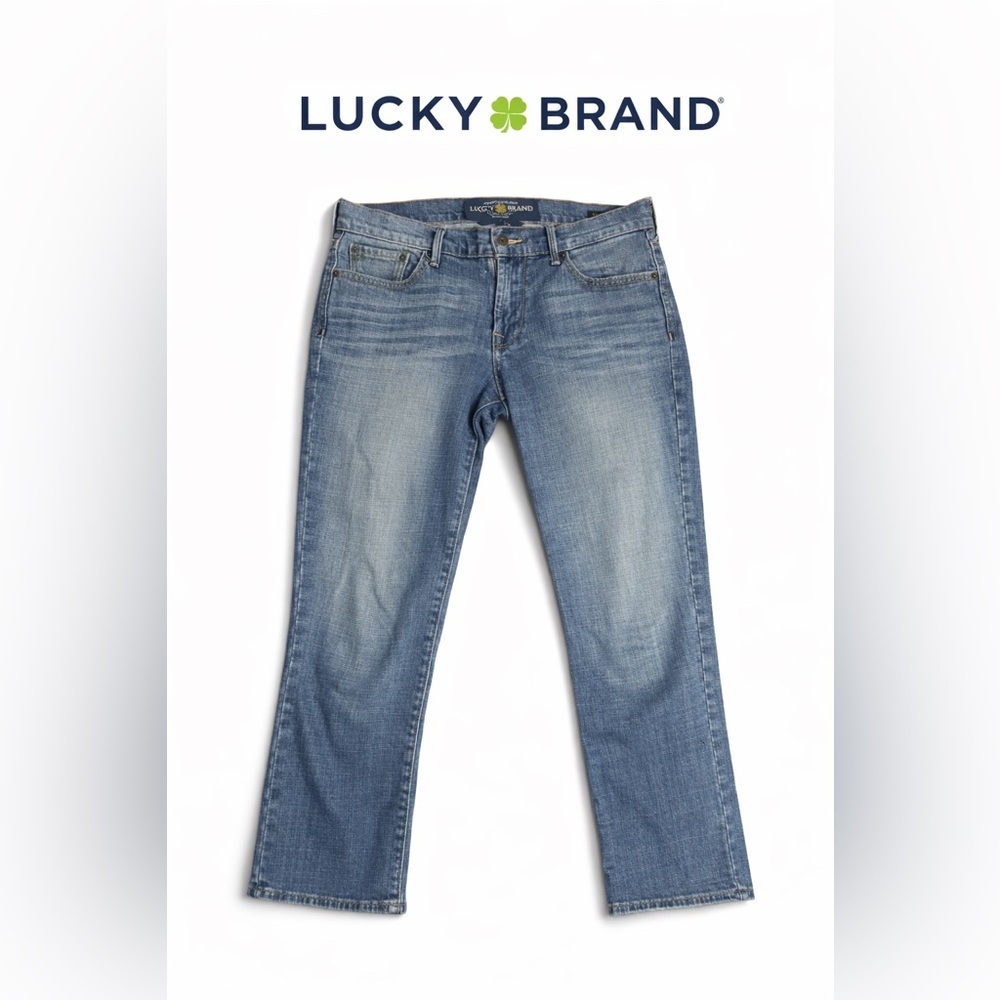 Lucky Brand Sweet ‘N Crop Jeans Size 4/27 Medium Wash Cropped Stretch Denim EUC